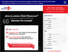 Tablet Screenshot of contact.ticket-restaurant.fr